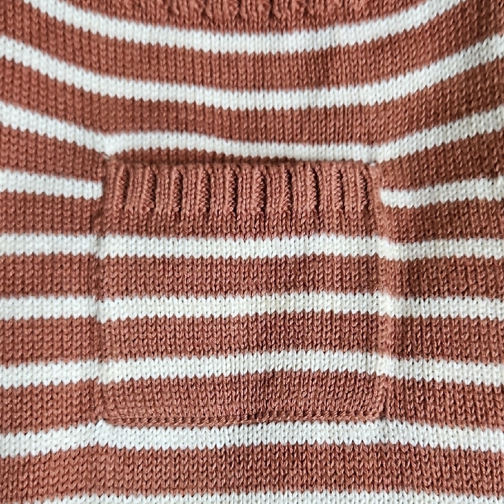 Fin & Vince Striped Brown and White Kids Knit One Piece - Picture 3 of 6